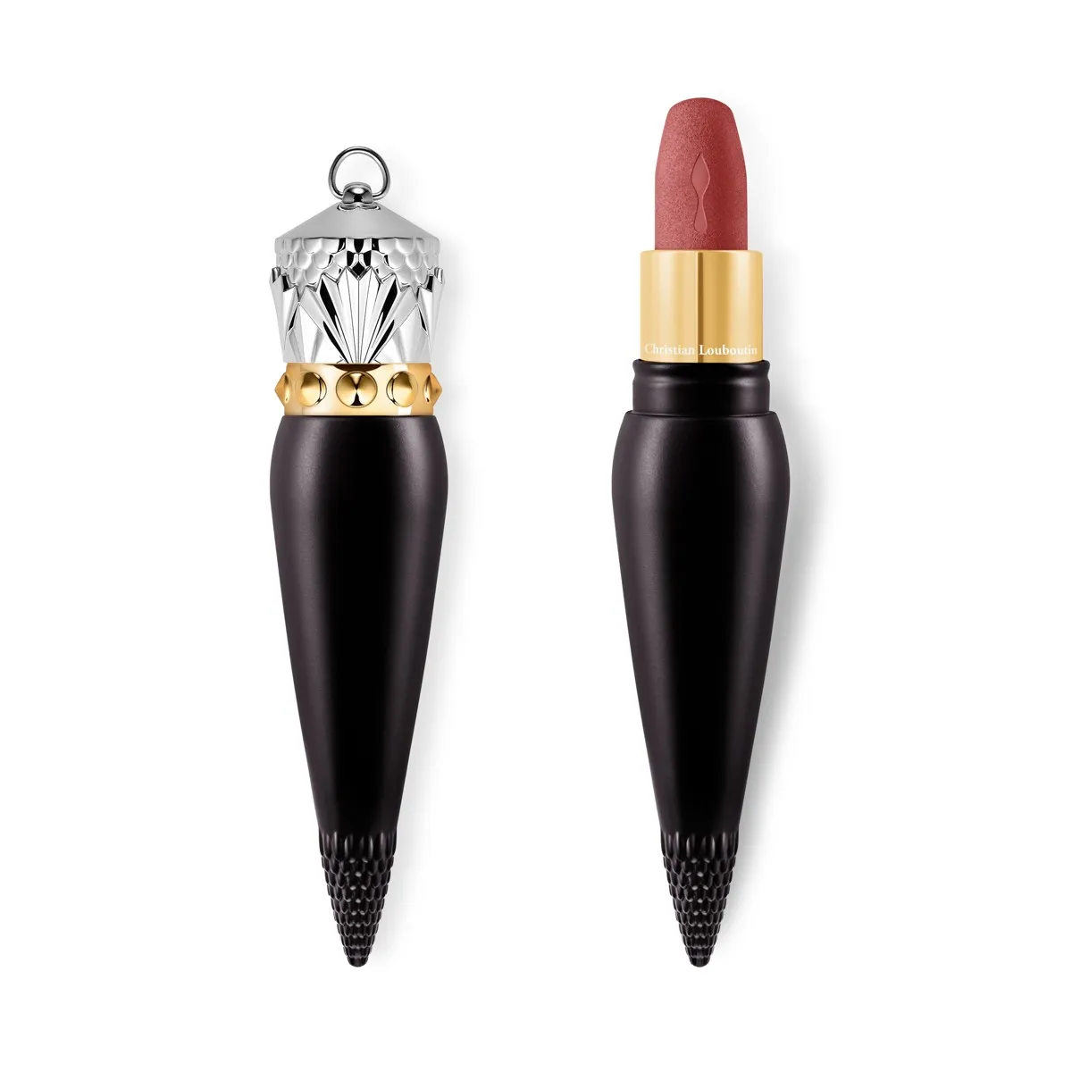 Christian Louboutin Rouge Louboutin Velvet Matte – Matte lipstick – Bare Rococotte 013M - Beauty - front view